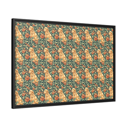 Blooming Goldie Glam Matte Canvas, Framed