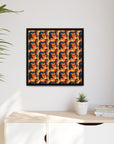 Rottweiler Chic Pawsitivity Matte Canvas, Framed