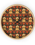 Golden Pawsatronic Tapestry Wall Clock