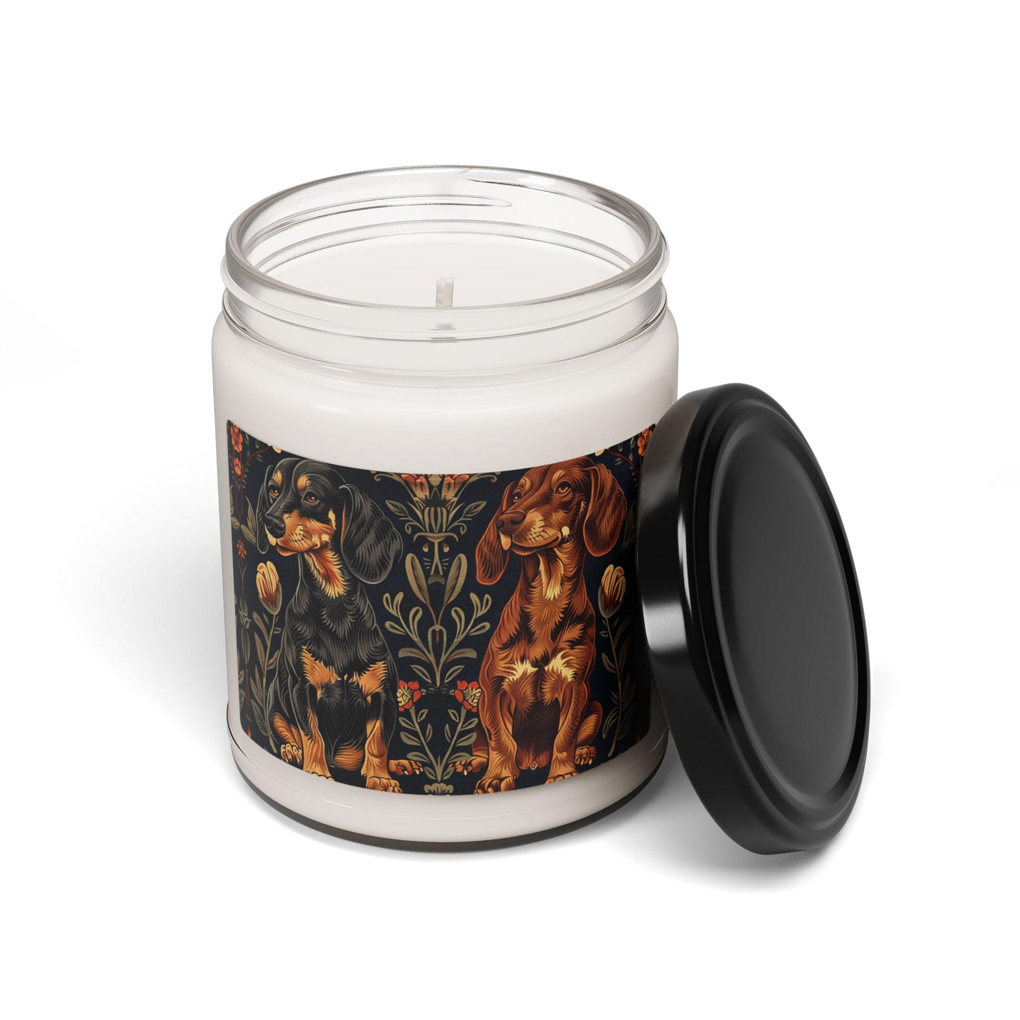 Dapper Dachshund Embroidery Elegance Scented Soy Candle