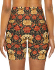 Golden Pawsatronic Tapestry High Waisted Yoga Shorts