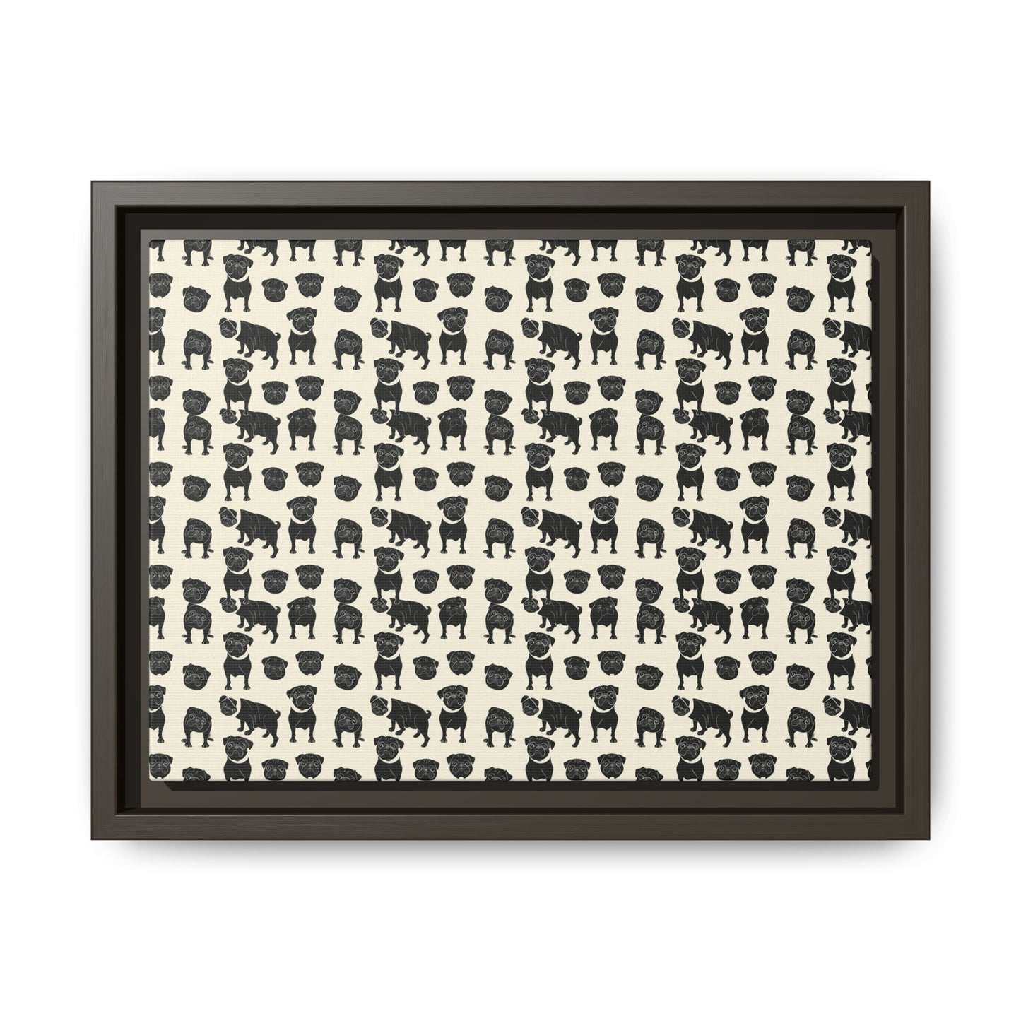 Puggie Pout Perfection Matte Canvas, Framed