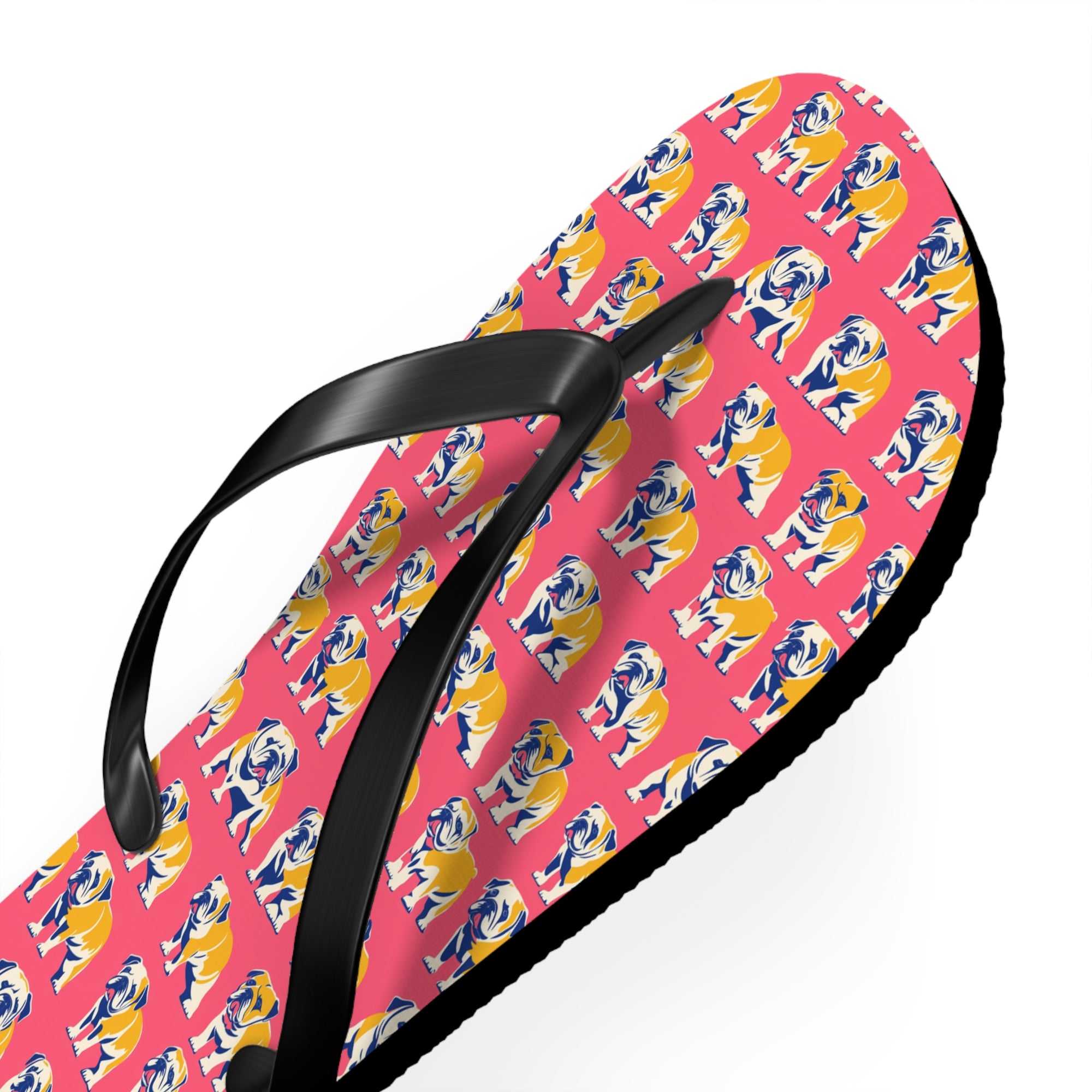 Bubblegum Glamour Bulldog Bouquet Flip Flops