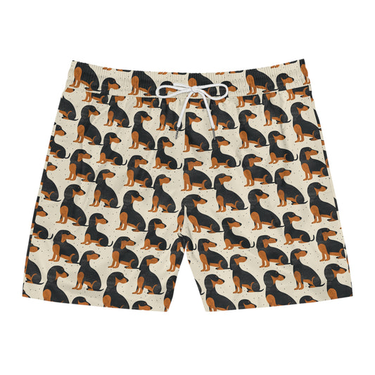 Whimsical Dachsund Dreamcatcher Men's Mid-Length Swim Shorts