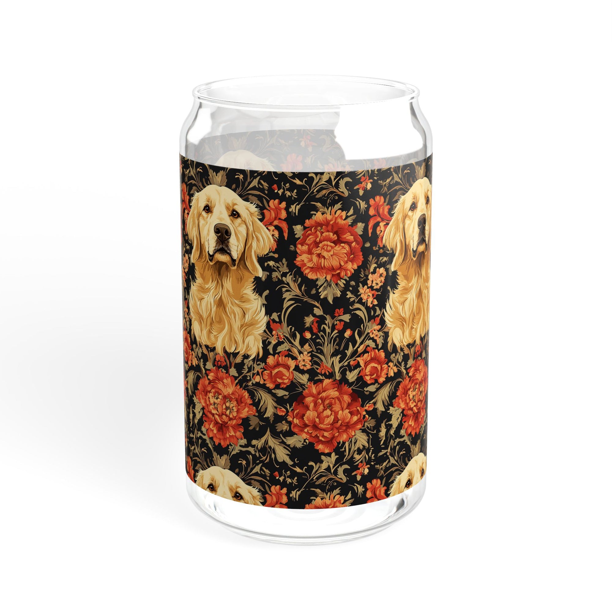 Golden Pawsatronic Tapestry Sipper Glass