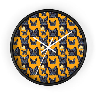 Frenchie Pawsitively Pawsome Peek-a-Boo Perfection Wall Clock