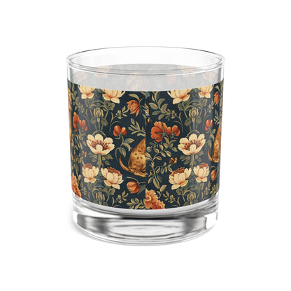 Dazzling Dachsund Blossoms & Foliage Rocks Glass