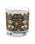 Dazzling Dachsund Blossoms & Foliage Rocks Glass