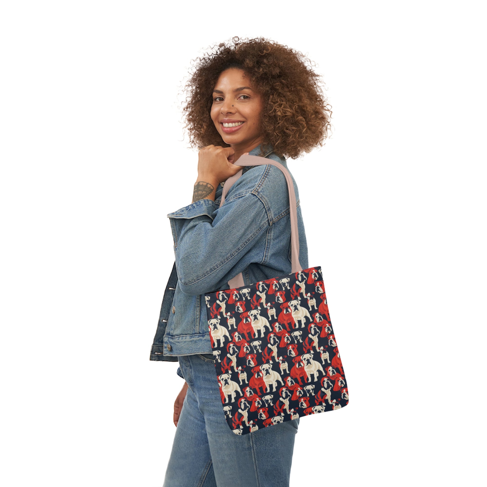 Bulldoggy Bliss Chomper Canvas Tote Bag