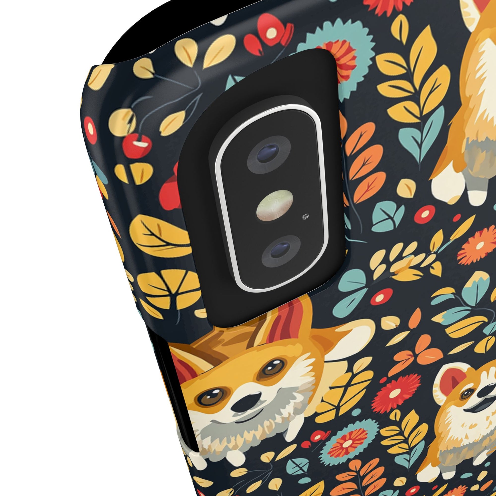 Corgi Rainbow Vine Dream Slim Phone Cases