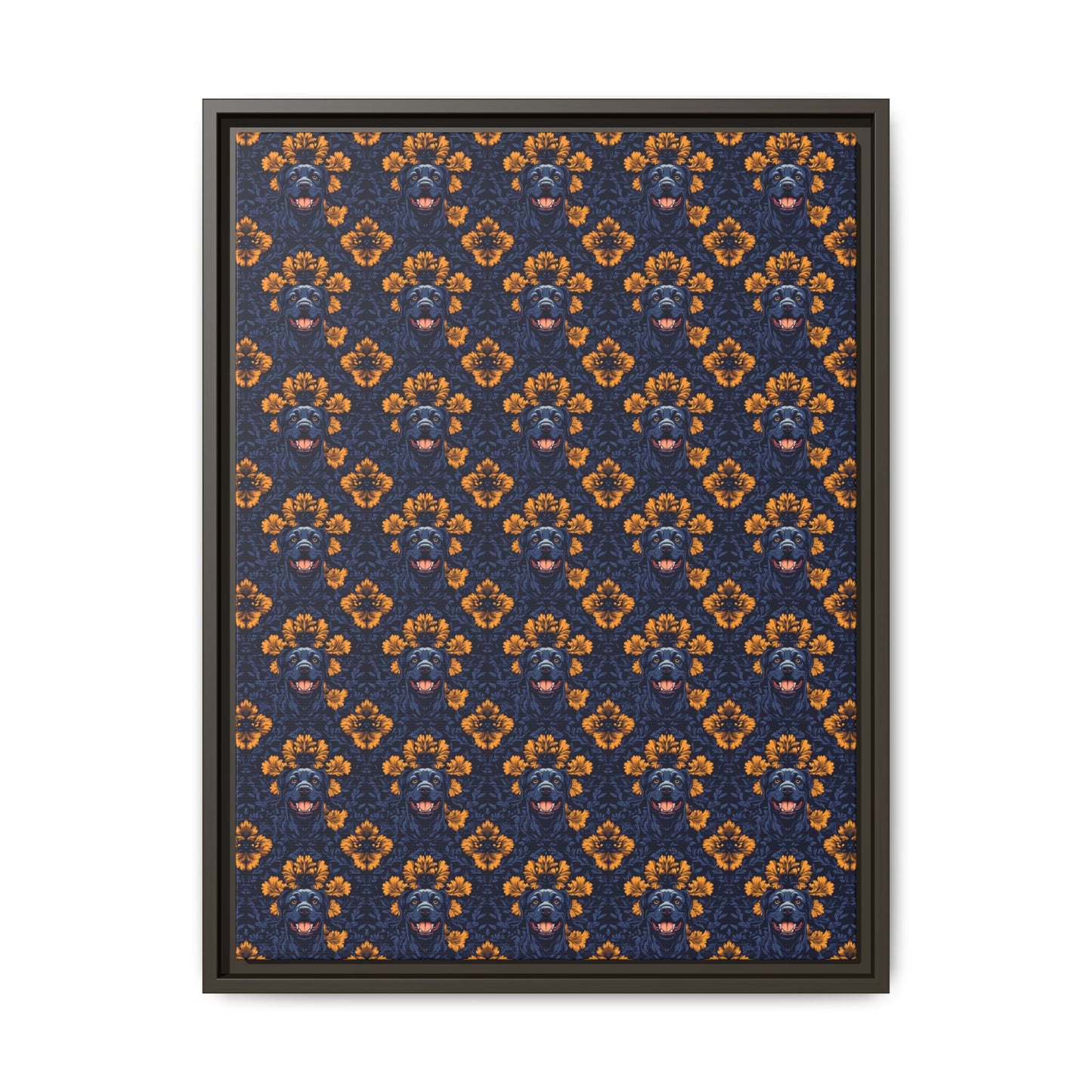 Royal Rottweiler Regalia Matte Canvas, Framed