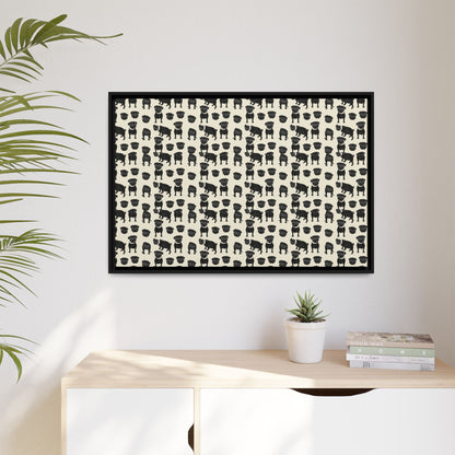 Puggie Pout Perfection Matte Canvas, Framed