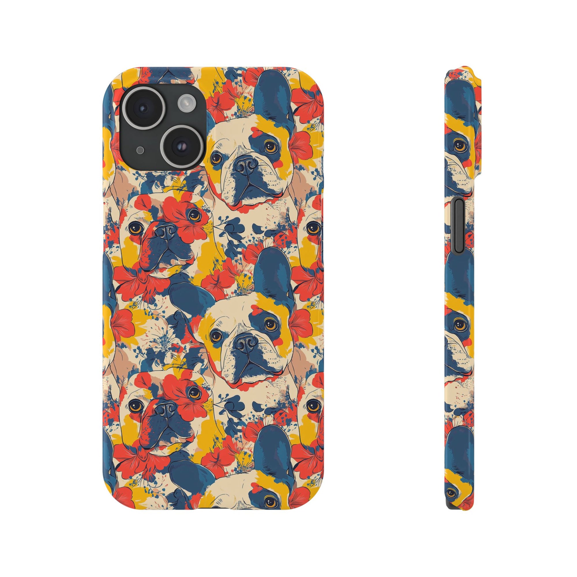 Bloom Pup Frenchietastic Splatter Slim Phone Cases