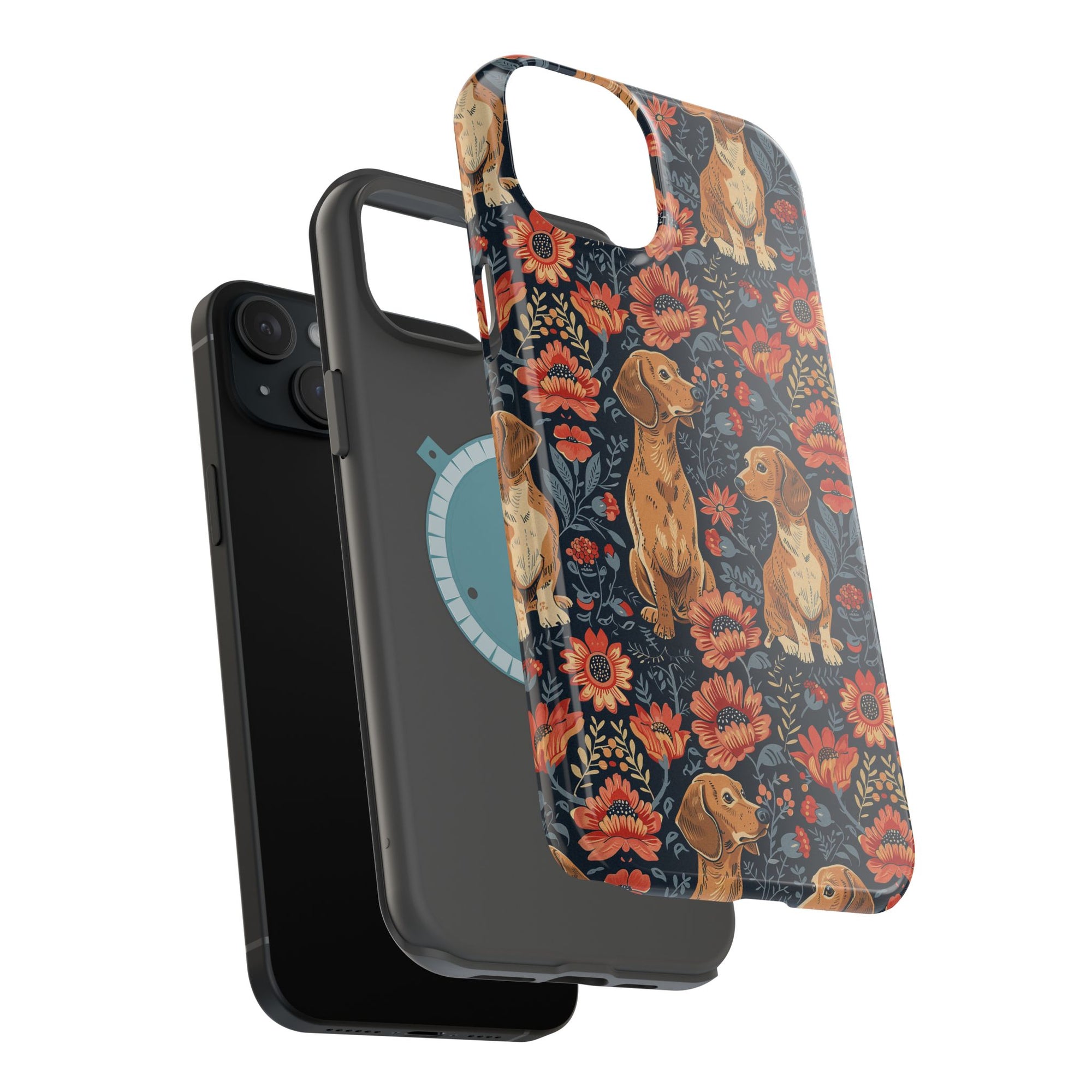 Floral Pawsome Dachsund Delight Magnetic Tough Cases