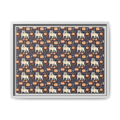 Bulldog Blossom Bonanza Matte Canvas, Framed