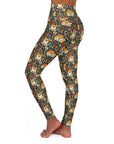 Corgi Rainbow Vine Dream High Waisted Yoga Leggings