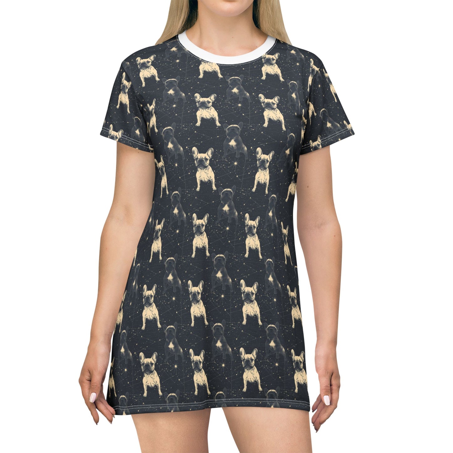 Frenchie Celestial Soar T-Shirt Dress