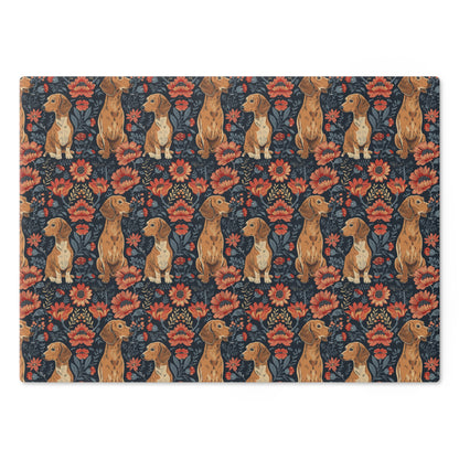 Floral Pawsome Dachsund Delight Cutting Board