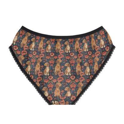 Floral Pawsome Dachsund Delight Women's Briefs