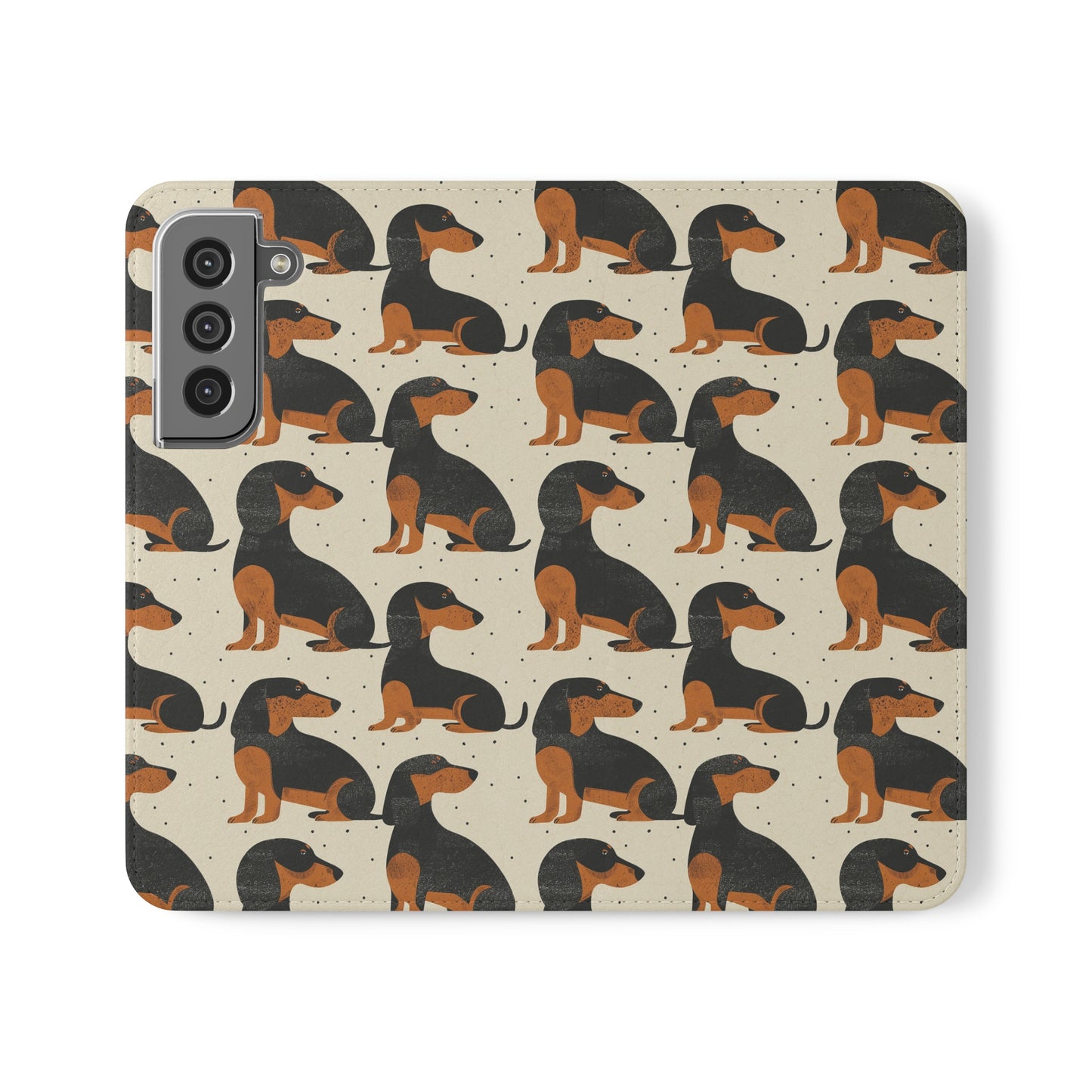 Whimsical Dachsund Dreamcatcher Flip Cases