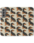 Whimsical Dachsund Dreamcatcher Flip Cases