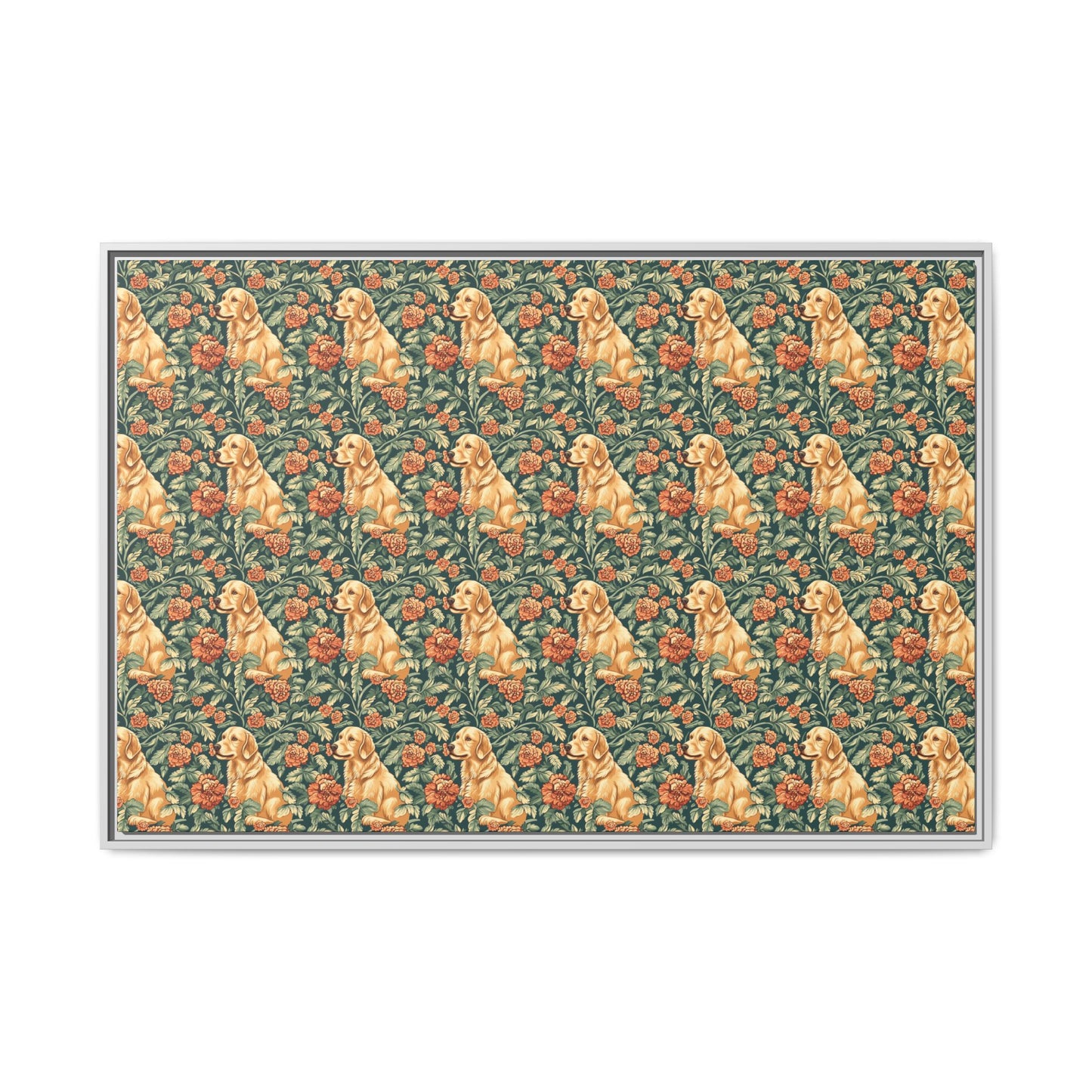 Blooming Goldie Glam Matte Canvas, Framed