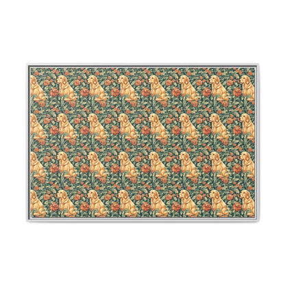 Blooming Goldie Glam Matte Canvas, Framed