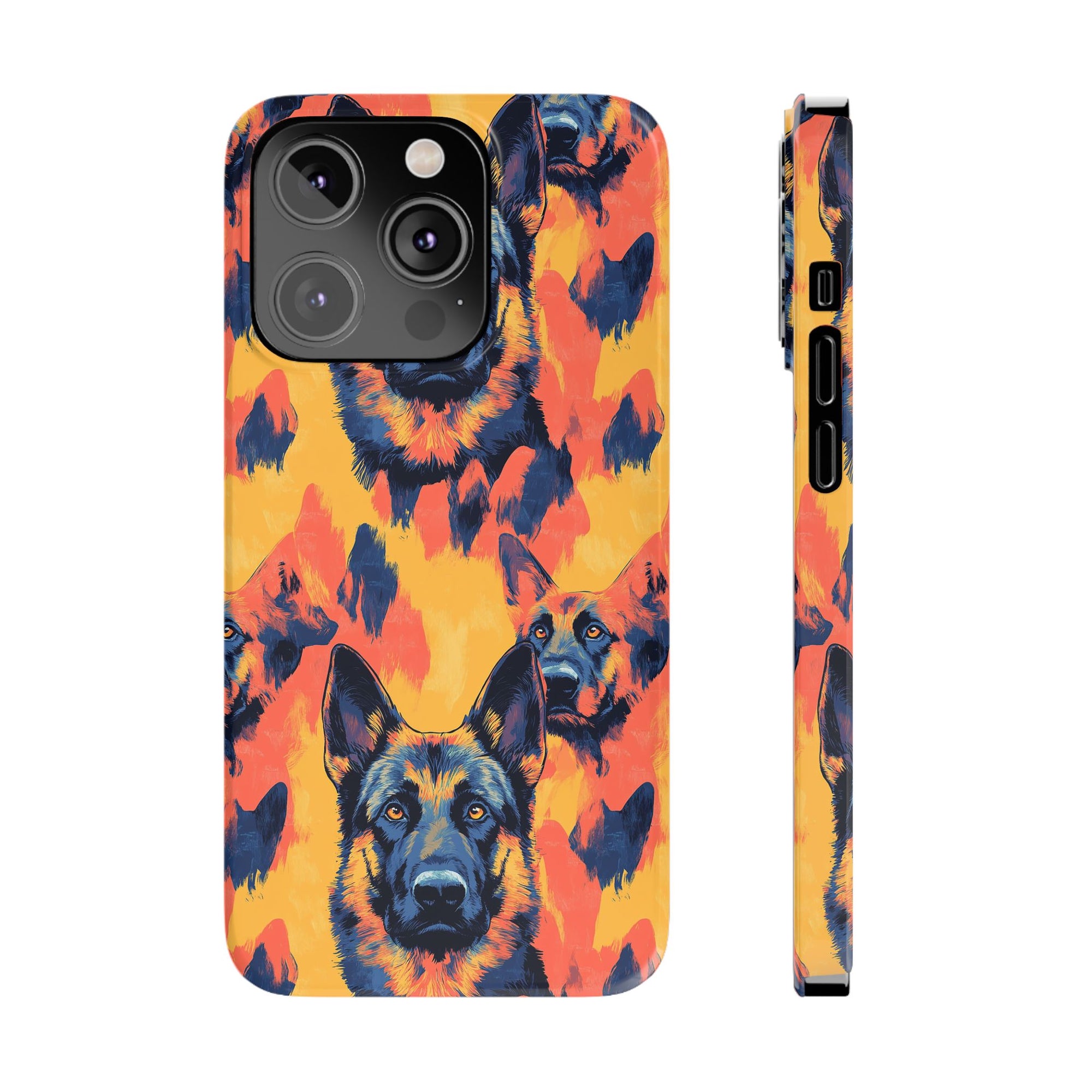 Impressionistic German Shepherds Slim Phone Cases