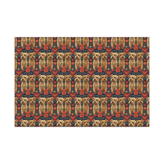 Yorkie Charm Twins Gift Wrap Papers