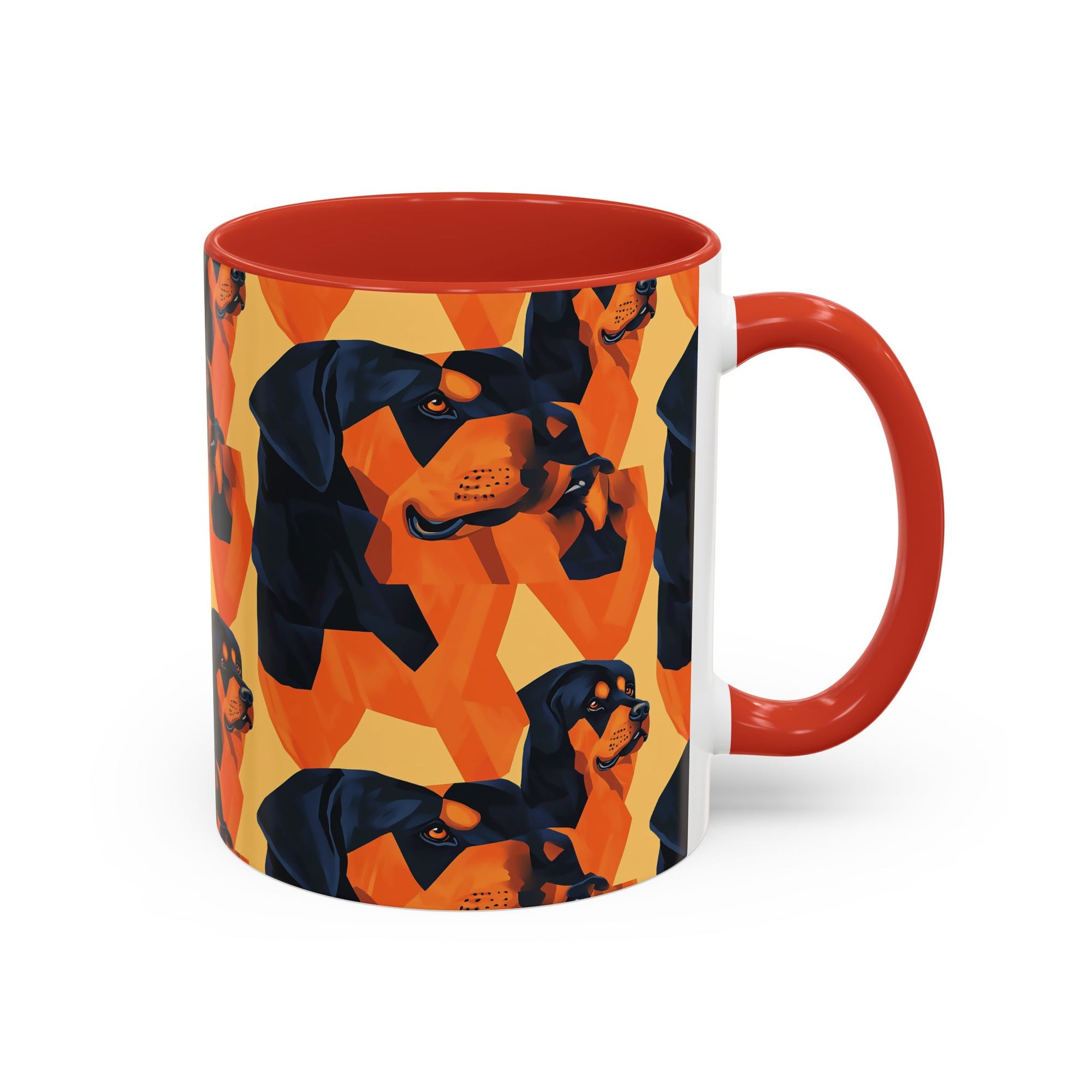 Rottweiler Chic Pawsitivity Accent Coffee Mug