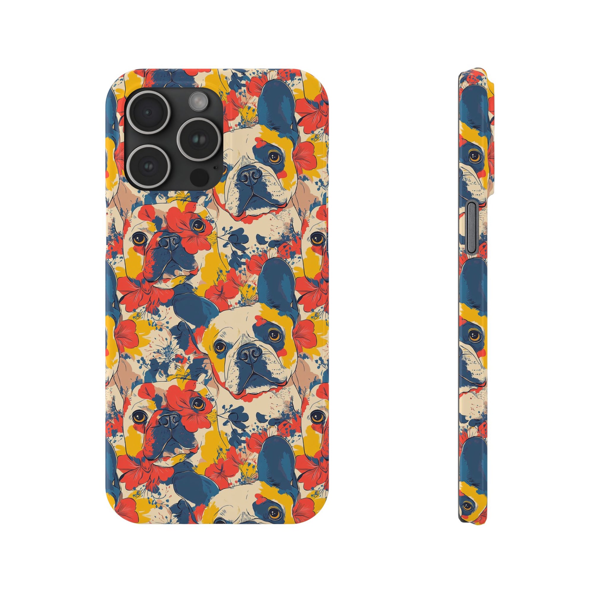 Bloom Pup Frenchietastic Splatter Slim Phone Cases