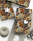 Beagle Blossoms Gift Wrap Papers