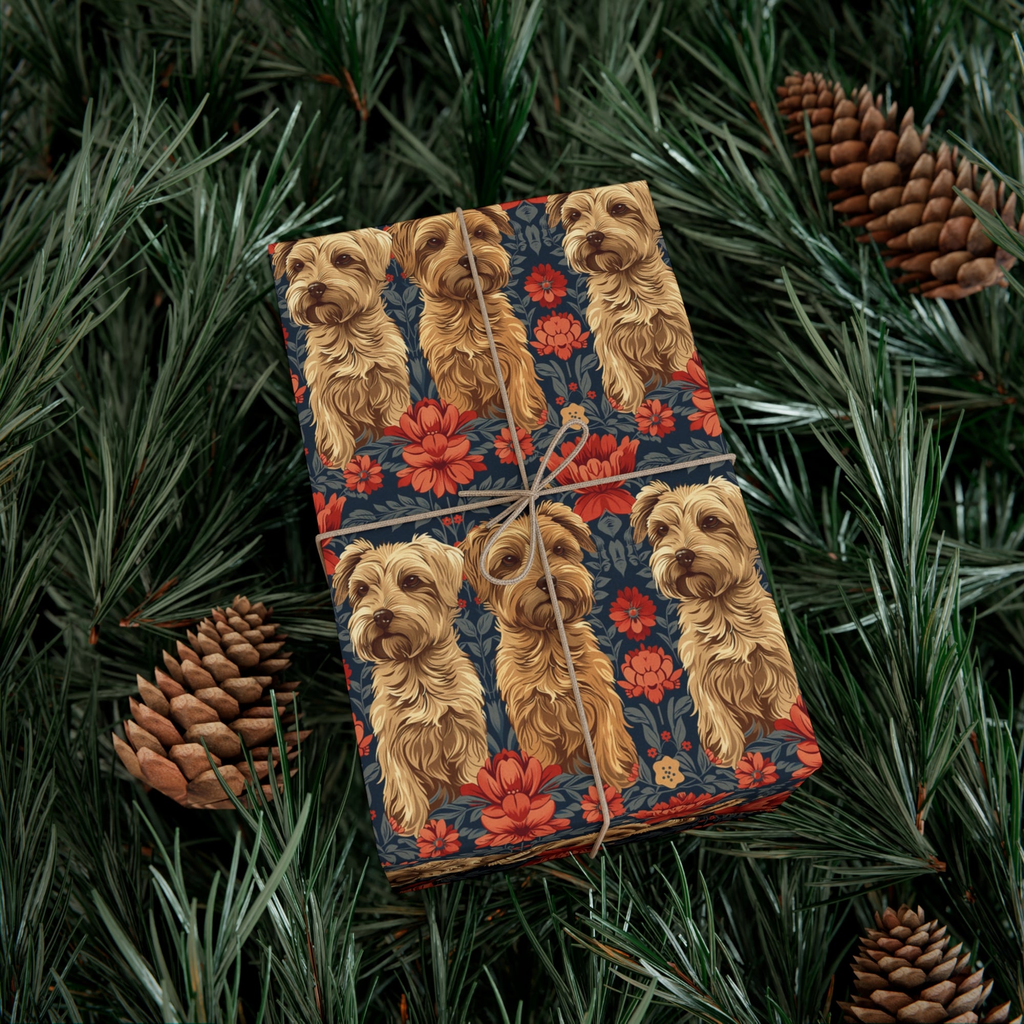 Yorkie Charm Twins Gift Wrap Papers