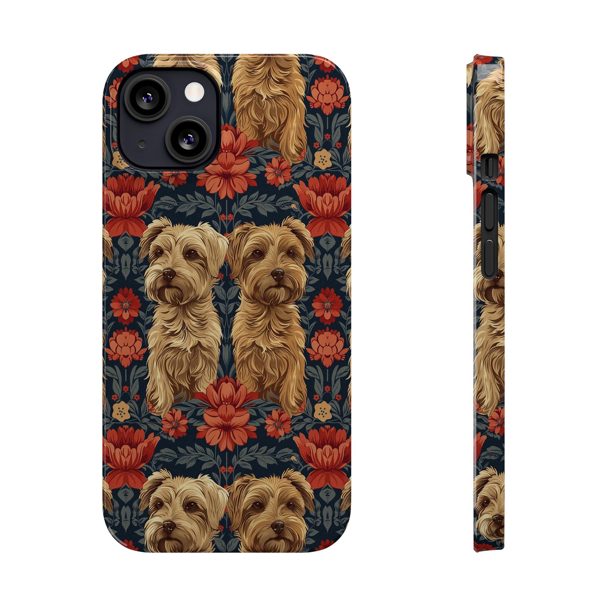 Yorkie Charm Twins Slim Phone Cases