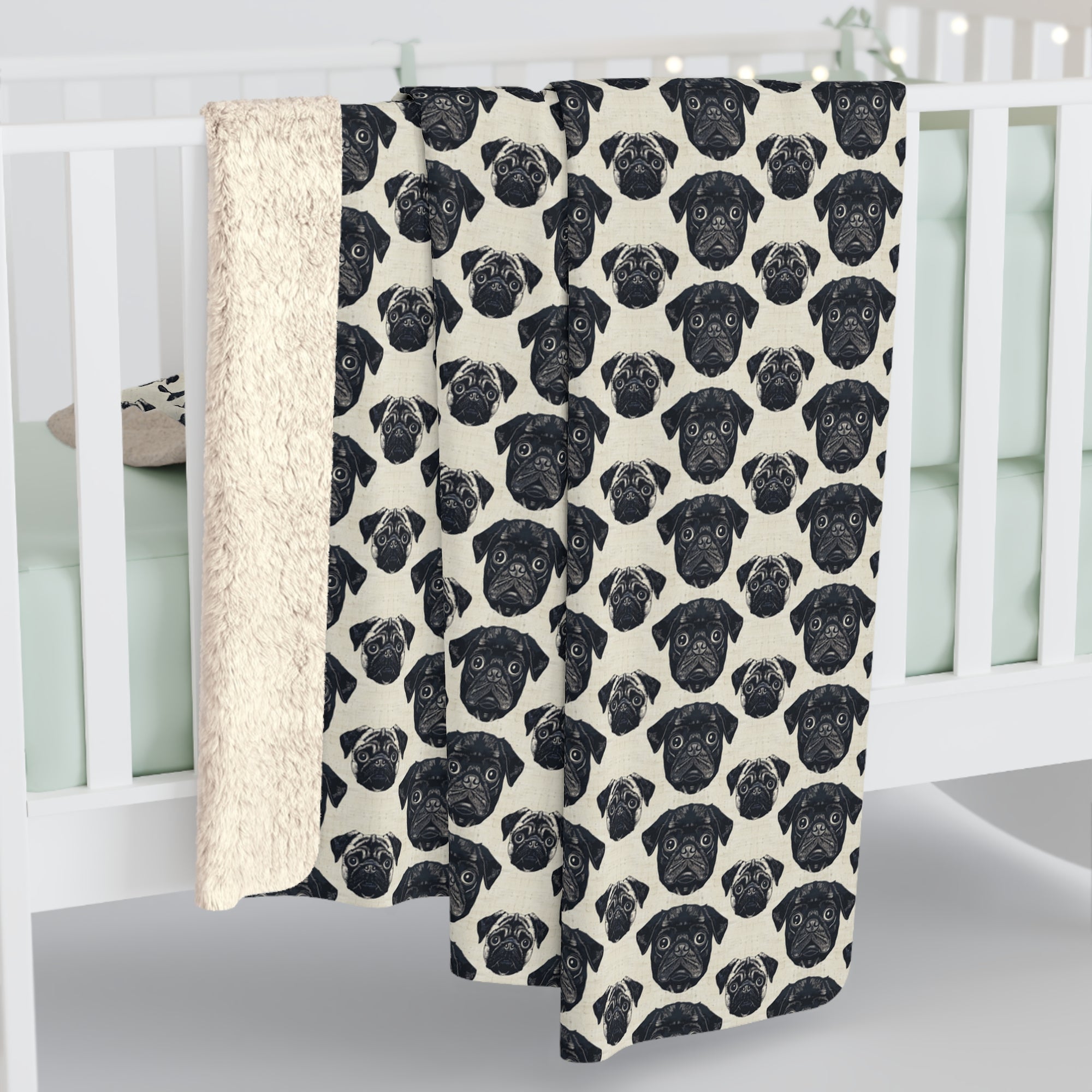 Pugalicious Enchantment Sherpa Fleece Blanket