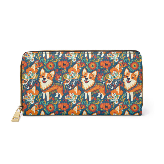 Corgi Carnival Couture Zipper Wallet