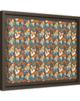 Corgi Carnival Couture Matte Canvas, Framed