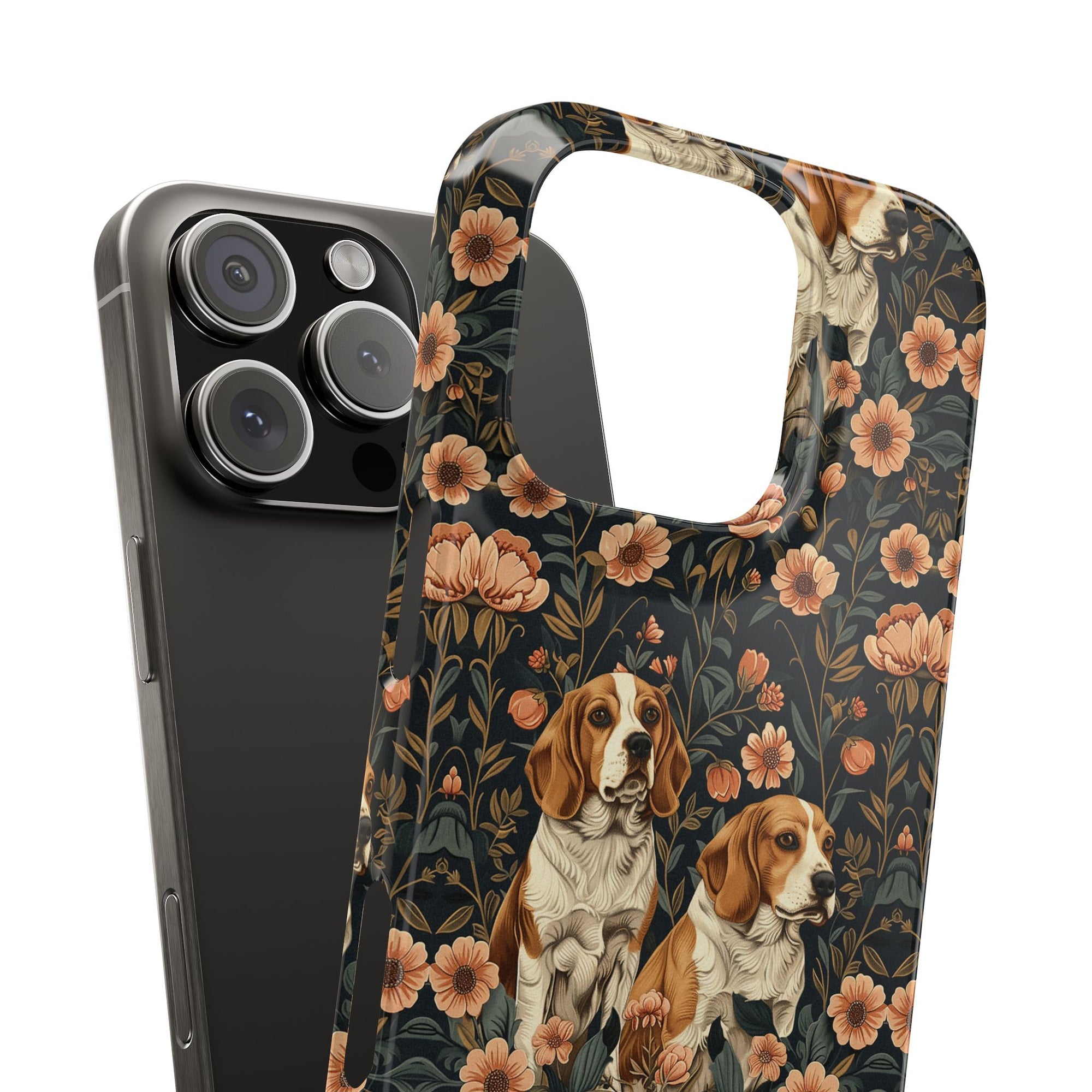 Beagle Blossom Bonanza Slim Phone Cases