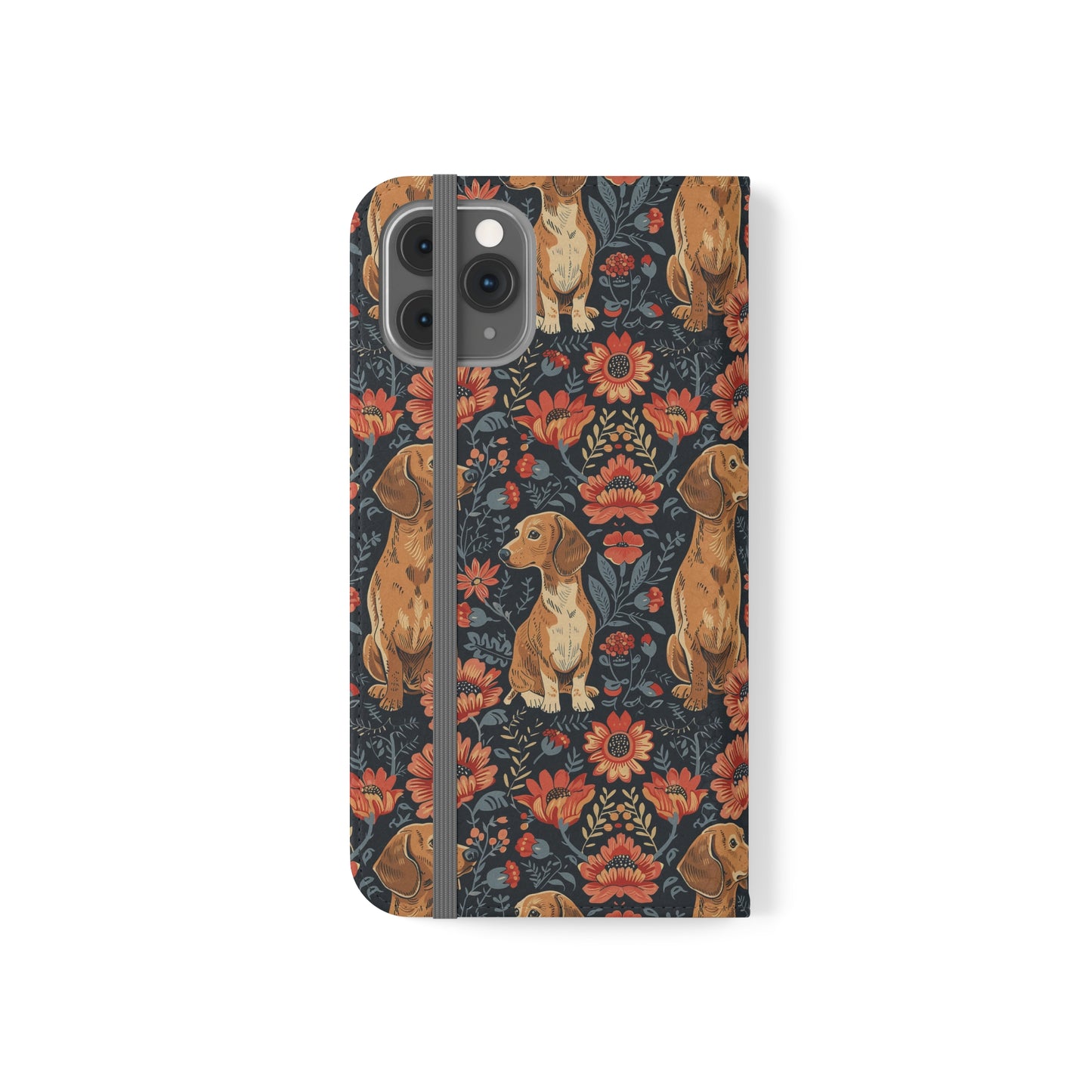 Floral Pawsome Dachsund Delight Flip Cases