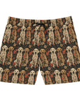 Blossoming Labradors Bouquet Men's Mid-Length Swim Shorts