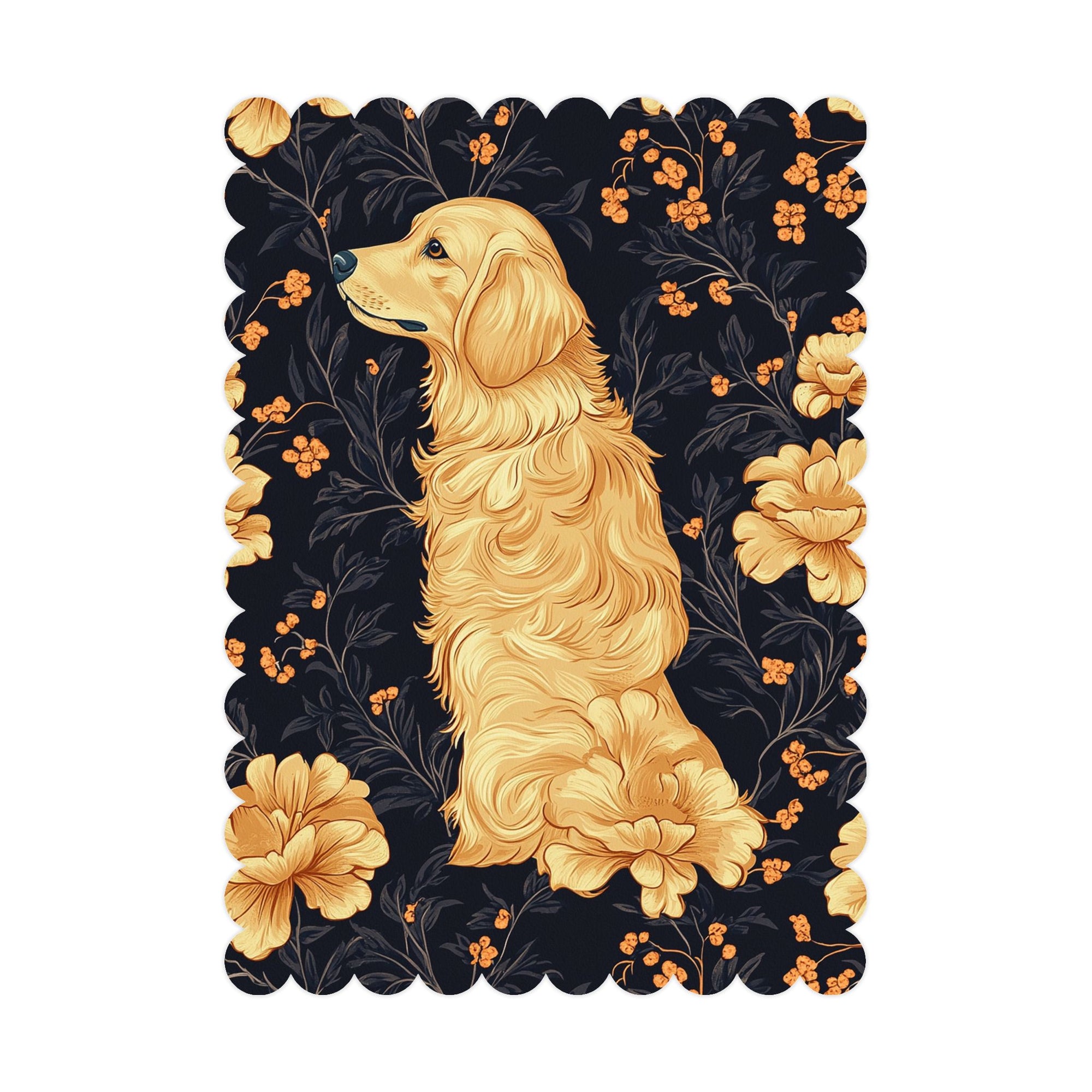 Golden Paws Floral Frenchie Postcards