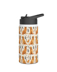 Golden Glamour Paws - Luxe Licks for Regal Retrievers Stainless Steel Water Bottle