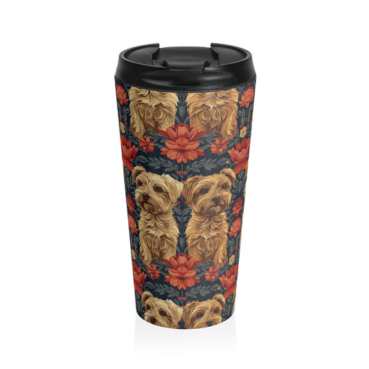 Yorkie Charm Twins Stainless Steel Travel Mug