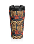 Yorkie Charm Twins Stainless Steel Travel Mug