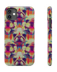 Glitchy Bulldog Blitz Slim Phone Cases