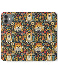 Corgi Rainbow Vine Dream Flip Cases