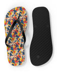 Bloom Pup Frenchietastic Splatter Flip Flops