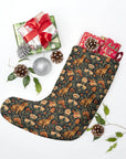 Dazzling Dachsund Blossoms & Foliage Christmas Stockings