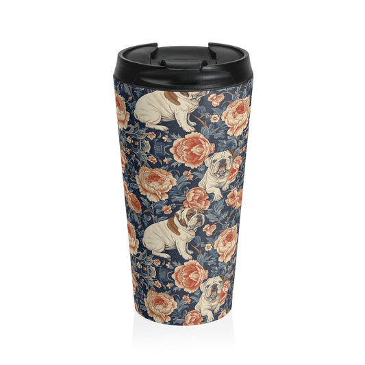 Blooming Bulldog Beauty Stainless Steel Travel Mug