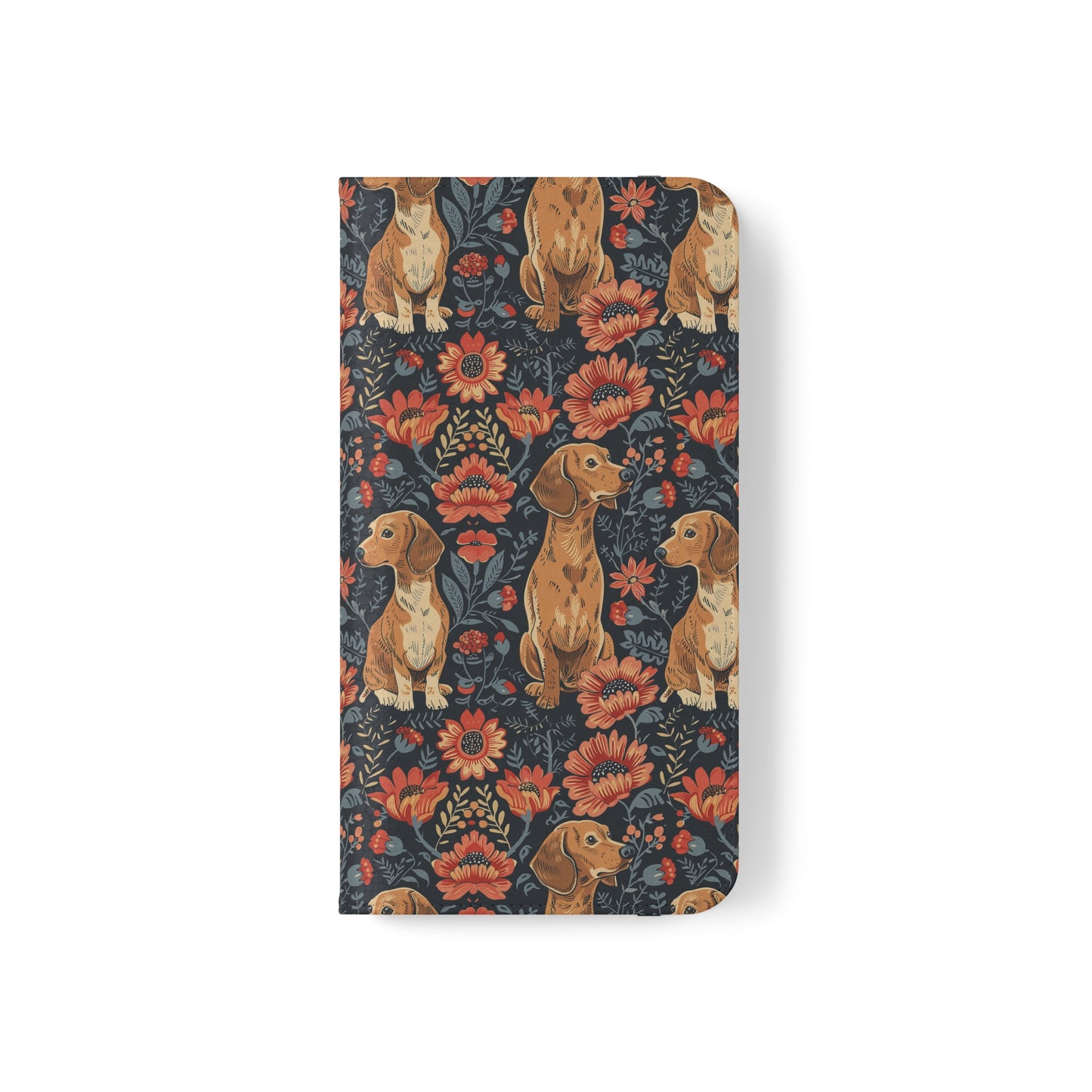 Floral Pawsome Dachsund Delight Flip Cases